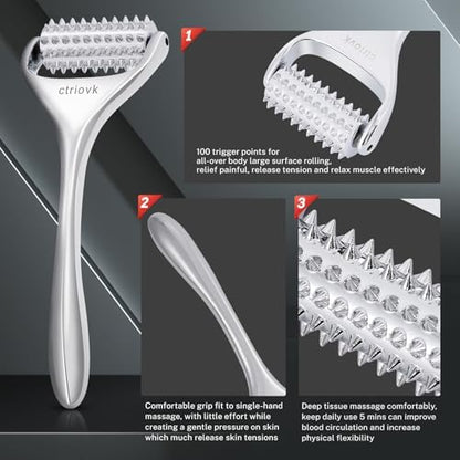 Rena Chris facial tool used for acupressure and lymphatic drainage.
