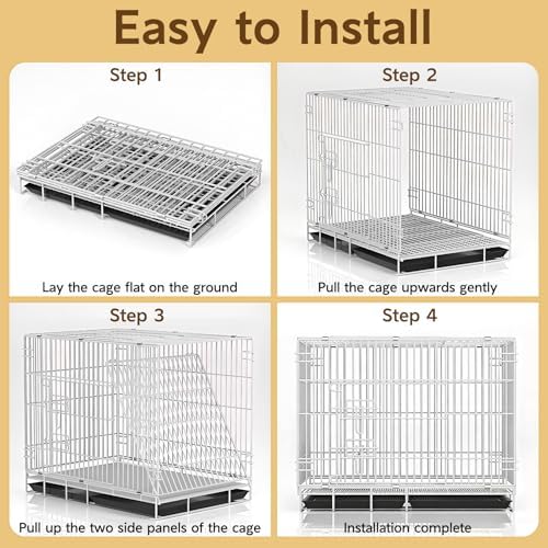 Small Animal Cage Indoor, Hamster Cage with Water Bottle & Food Bowl & Washable Small Nest, Guinea Pig Cage for Ferret, Chinchilla, Bunny, Kitten, Hedgehog, Squirrel, Rat, Rabbit - Image 7