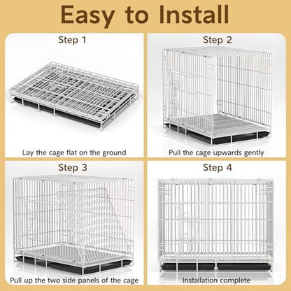 Small Animal Cage Indoor, Hamster Cage with Water Bottle & Food Bowl & Washable Small Nest, Guinea Pig Cage for Ferret, Chinchilla, Bunny, Kitten, Hedgehog, Squirrel, Rat, Rabbit - Image 7