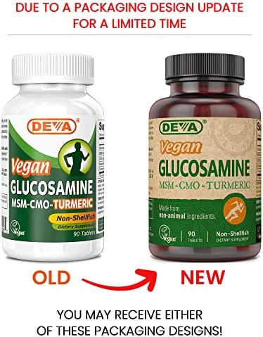 DEVA Vegan Glucosamine-MSM-CMO & Turmeric Supplement - Gluten Free Plant Based Nutritional Supplement - 90 Tablets (Pack of 2) - Image 3