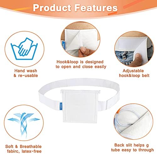 NEPPT abdominal catheter support belt highlighting the specialized back slit opening for tube insertion.