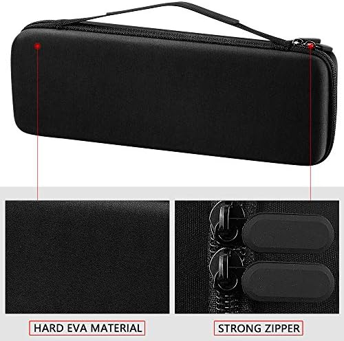 Comecase hard travel carrying storage case open showing the twelve pre-cut foam slots and grey interior lining.