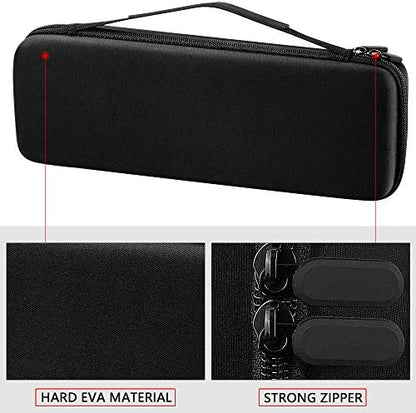 Comecase hard travel carrying storage case open showing the twelve pre-cut foam slots and grey interior lining.