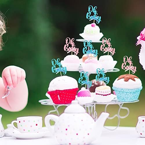 Food safe baby shower cupcake toppers on desserts