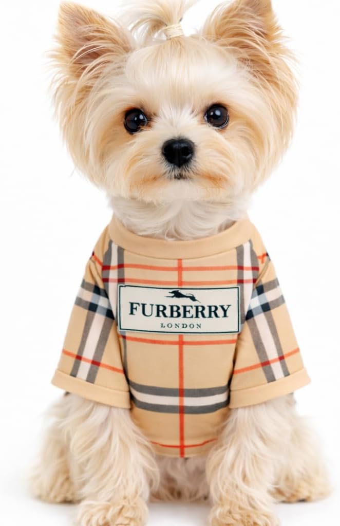 Everything Chic Luxury Designer Dog T Shirt front view