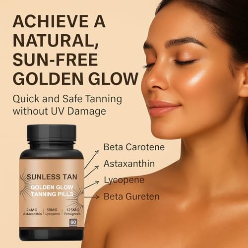 Aunvito golden glow tanning capsules bottle side profile packaging