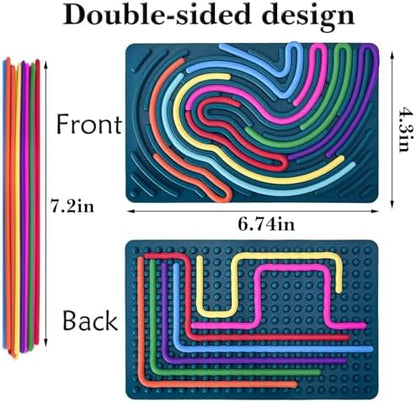 Xesakesi premium occupational therapy silicone board package including multi colored strings
