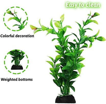 Bxlive non toxic faux aquatic plants for freshwater fish tanks