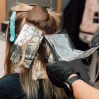 Close up of balayage board surface for even dye application