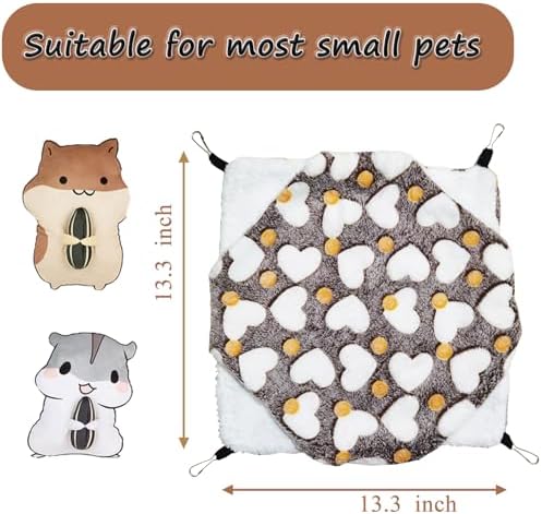 Oineedu small animal fleece hammock close up