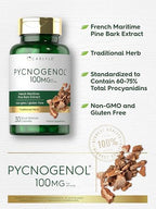 Carlyle Pycnogenol dietary supplement quick release capsules close up