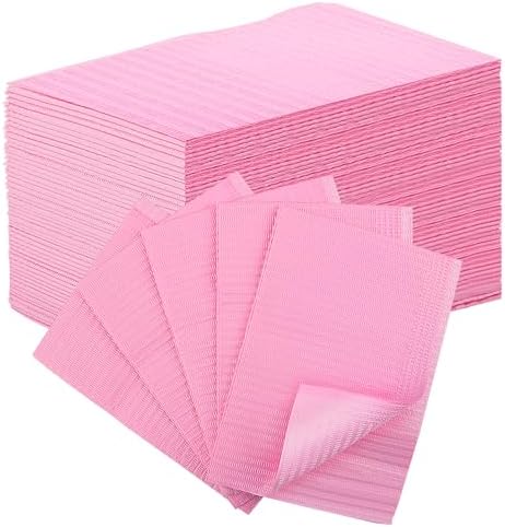 Pink 3-ply disposable nail paper towels for salons