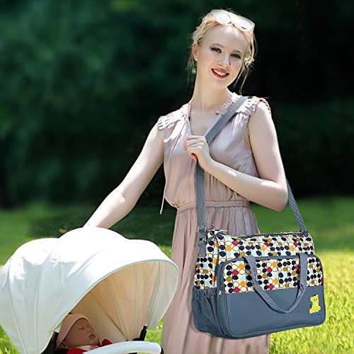 Moclever 5 piece baby bag set layout showing all components