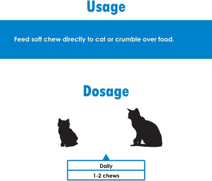 Cat enjoying a Felisyl L-Lysine chicken flavored soft chew