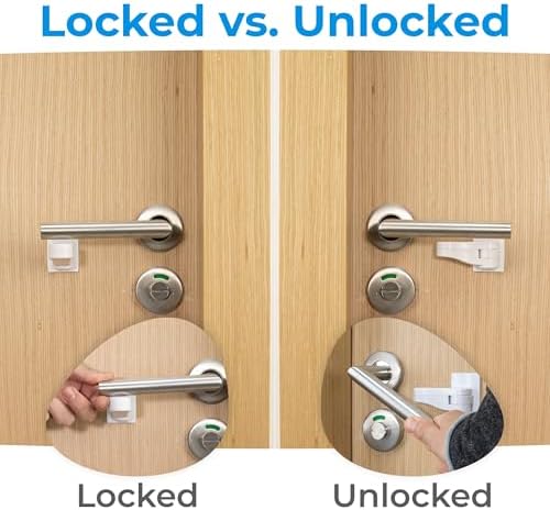 HomeBrella child safety door handle lock installed on lever