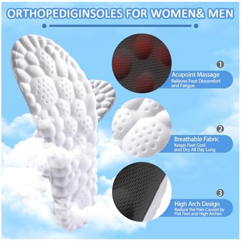 Black memory foam shoe inserts for shock absorption and comfort.