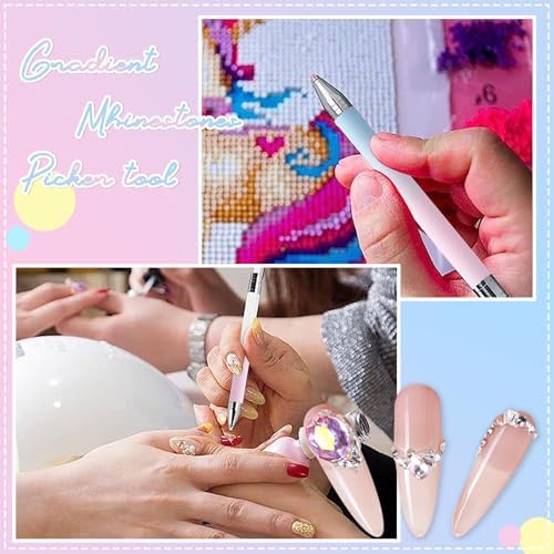 Close up of rhinestone picker pen silicone tip