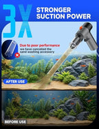 Electric aquarium gravel vacuum with sand filter attachment