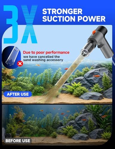 Electric aquarium gravel vacuum with sand filter attachment