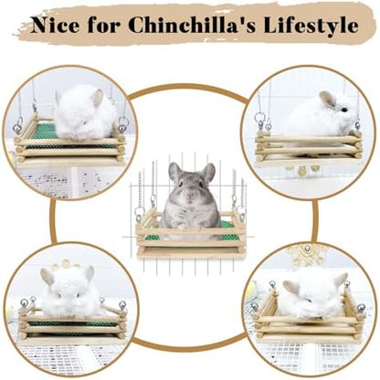 Versatile indoor rodent habitat decoration and swinging play house