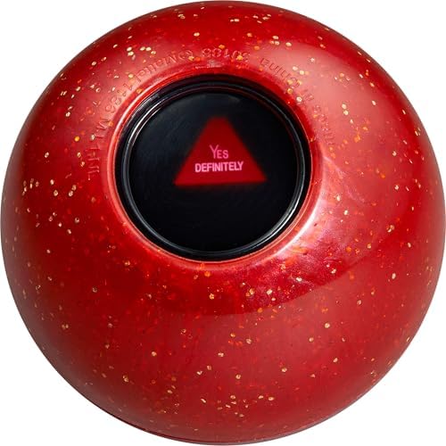 Top view of the limited edition red Magic 8 Ball