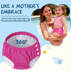Durio adjustable swim diaper set folded for travel and storage