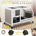 Ketive Rabbit Hutch Indoor - Weatherproof, Multi-Level, Easy Assembly, Lockable, and Comfortable - Image 6