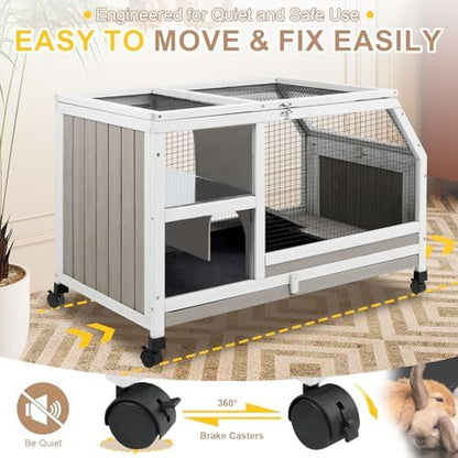 Ketive Rabbit Hutch Indoor - Weatherproof, Multi-Level, Easy Assembly, Lockable, and Comfortable - Image 6