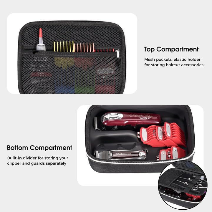 ProCase portable hair cutting supplies holder being carried by its top handle.