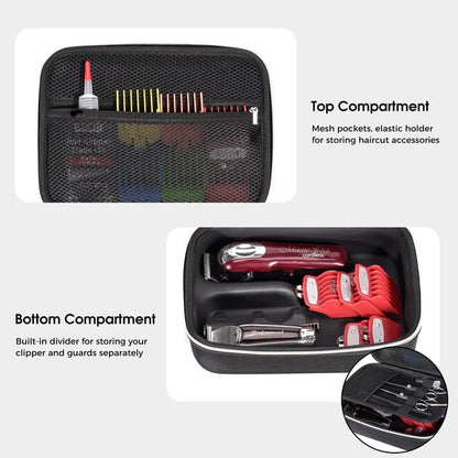 ProCase portable hair cutting supplies holder being carried by its top handle.