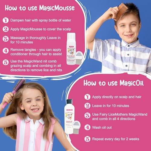 Fairy LiceMothers MagicOil natural formulation for lubricating hair during the lice combing process.