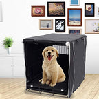 Morezi windproof soundproof pet cage cover dark grey fabric close up texture
