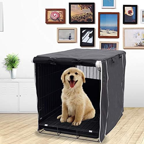 Morezi windproof soundproof pet cage cover dark grey fabric close up texture