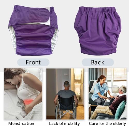 Three pack set of washable adult diapers and inserts