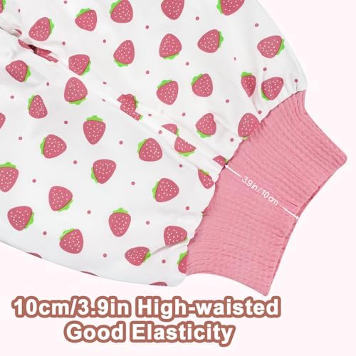 Close up of the high waisted band on the waterproof nighttime diaper shorts for toddler girls and boys.