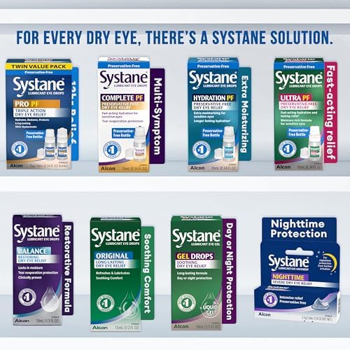 Authentic USA imported Systane PRO PF eye drops for sensitive dry eyes twin pack.