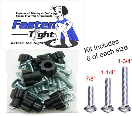 Durable steel replacement hardware kit for airline compliant pet carriers demonstrating tool free assembly.