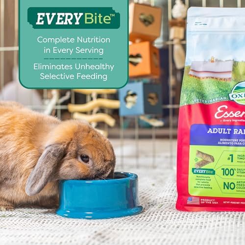 Oxbow adult rabbit food packaging side angle view