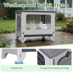 Rabbit Hutch Outdoor Indoor Plastic Waterproof Bunny Cage Enclosure Chew-Proof Rabbit House Guinea Pig Cage Pet House for Small Animals, One Room - Image 6