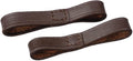 Tough 1 Equiroyal Leather Bit Loops front view brown equestrian accessory