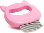 Leo's Paw pet comb being used on a cat for massage