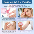 Transparent polypropylene eye wash cup with skin-friendly silicone rim