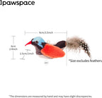 Realistic bird sound kitten toys for active solo play