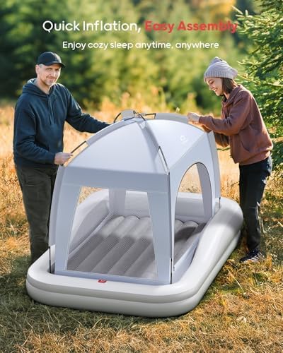 QPAU durable polyvinyl chloride toddler travel mattress folded and packed for family vacation transport