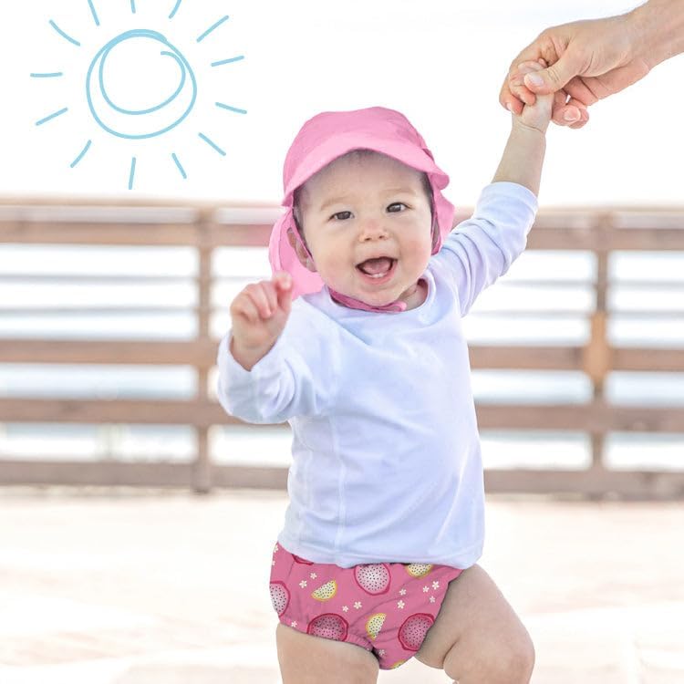 Green Sprouts reusable swim diaper showing side snaps detail