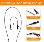 Dog Seatbelt, Car Harness with Coated Wire Rope, Happy Ride Dog Zipline, Safety Restraint No-Chew Tether Cable (Stainless Steel, 5 FT) - Image 2