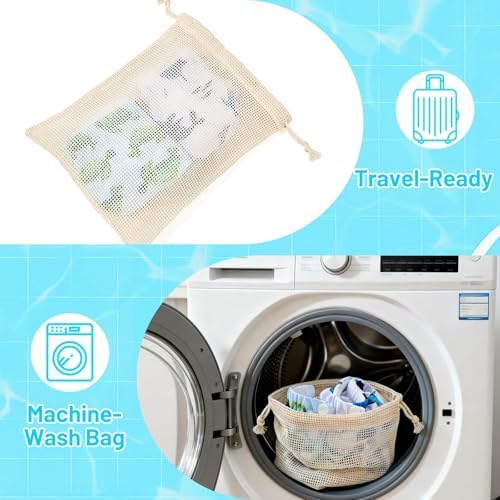 Durio washable water diapers paired with included mesh laundry bag