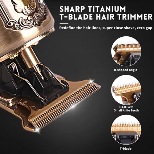 Ufree mustache grooming kit unboxed showcasing four attachment combs and USB charging cable.