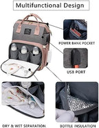 Houscly travel diaper bag with USB charging port detail