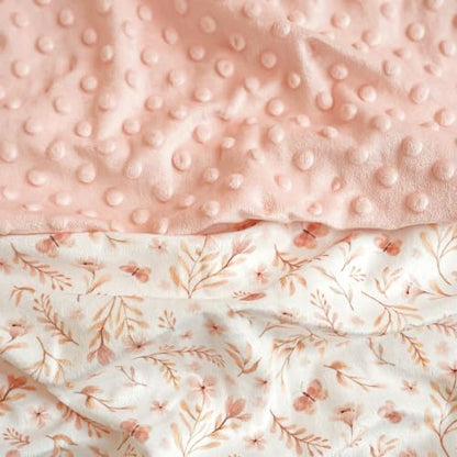 Konssy plush dots diaper changing table sheet in blush solid color